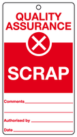 Quality Assurance Scrap Tie-tag MJN Safety Signs Ltd