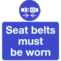 Seat belts must be worn sign MJN Safety Signs Ltd