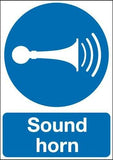 Sound horn sign MJN Safety Signs Ltd