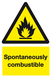 Spontaneously combustible sign MJN Safety Signs Ltd
