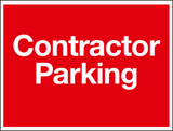 Contractor parking sign MJN Safety Signs Ltd