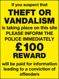 If you suspect Theft or vandalism sign MJN Safety Signs Ltd