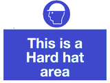 This is a hard hat area sign MJN Safety Signs Ltd