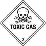 Toxic gas label MJN Safety Signs Ltd