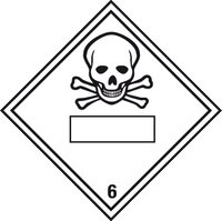 Toxic label with blank space MJN Safety Signs Ltd