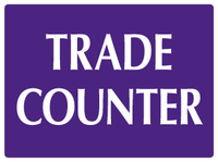 Trade counter sign MJN Safety Signs Ltd