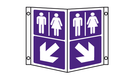 Unisex directional projecting sign with directional arrows – MJN Safety ...