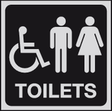 Unisex disabled toilets symbol sign MJN Safety Signs Ltd