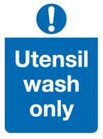 Utensil wash only sign MJN Safety Signs Ltd