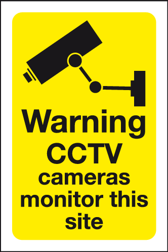 Warning CCTV cameras monitor this site sign | Health and Safety Signs ...