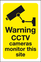 Warning CCTV cameras monitor this site sign MJN Safety Signs Ltd