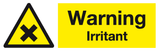 Warning Irritant sign MJN Safety Signs Ltd