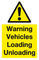 Warning Vehicles Loading Unloading sign MJN Safety Signs Ltd