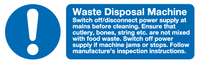 Waste Disposal Machine sign MJN Safety Signs Ltd