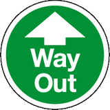 Way Out ahead floor graphic sign MJN Safety Signs Ltd
