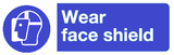 Wear face shield sign MJN Safety Signs Ltd