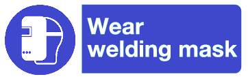 Wear welding mask sign MJN Safety Signs Ltd