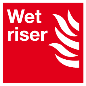 Wet riser sign MJN Safety Signs Ltd